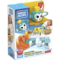 Mattel GKX67 - Fisher-Price - Mega Bloks - Guck-Guck Pinguin-Rutsche Südpol