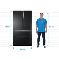 Haier HB26FSNAAA French-Door Black Iconic mit 685 Liter Nutzinhalt bei Normtiefe
