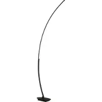 TRIO LED Stehlampe gebogen SOLO Metall Schwarz Höhe 158cm Ausladung 35cm