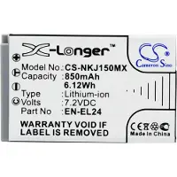 123accu Battery for EN-EL24 replacement battery