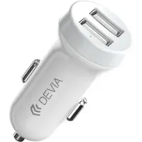 Devia Smart series car charger suit for Lightning (5V3.1A,2USB) white