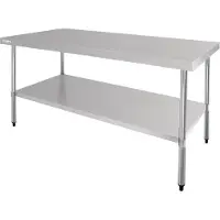 Vogue Central Island Zubereitungstisch aus Edelstahl 180cm