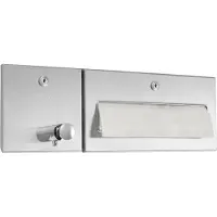 Wagner EWAR Kombinierter Seifen- und Papierhandtuchspender WP 506 727 613 , Matt geschliffen, 1000 ml Seife, 250 Blatt