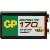 GP 6LR61 9 V-blokbatteri NiMH 170 mAh 9.6 V 1 stk