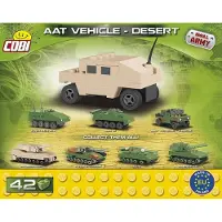 COBI World War 2 Nato AAT Vehicle Desert Nano, Fahrzeug, Militär, Soldaten, Figur, Konstruktionsbausteine, 42 Teile, 2244