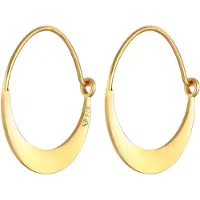 Elli Ohrringe Creolen Ohrhänger Geo Look Basic 925 Silber Elli Gold
