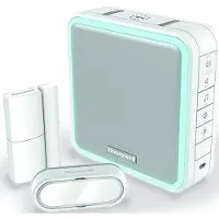 Honeywell - DC915SDEL- Funk-Gong mit Reichweitenverstärker, Türmelder und Klingeltaster – Weiß