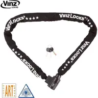 Vinz Janga ART 4 Kettenschloss | Motorradschloss Rollerschloss | Panzerschloss 120 - 200 cm (200 cm)