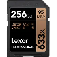 Lexar LSD256CBEU633, 256 GB, SDXC, Klasse 10, UHS, 95 MB/s, 45 MB/s