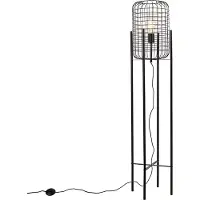 QAZQA Industrielle Stehlampe schwarz - Bliss Vefa