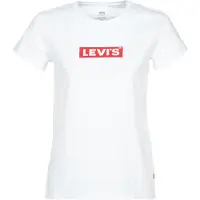 Levi's The Perfect Tee Box Tab White Graphic Größe: XXS | Hemden Outlet | Damen | Weiß