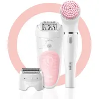 Braun Silk-épil 5 Wet&Dry 81683688, Weiß, Pink, 28 Pinzette, LED, 1 SensoFoil, Akku, 100 - 240V