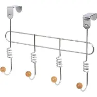 Compactor Garderobenhaken in silber/ hellbraun - (B)7 x (L)33 x (H)21 cm - onesize