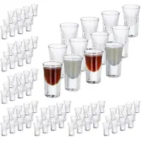 Relaxdays 96 x Schnapsgläser 4cl Transparent