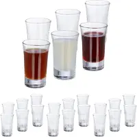 Relaxdays 24 x Schnapsgläser 4cl Transparent
