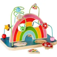 Howa Motorikspielzeug Motorikschleife mit Puzzle Holz „my rainbow“ ab 1 Jahr | Gr.: onesize