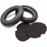 VHBW 2x Ohrpolster kompatibel mit Bose QuietComfort AE2w, 25, AE2i, AE2, QC25, QC2, 2, QC15, 15 Kopfhörer Headset, Polyurethan Schwarz