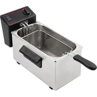 Caterlite Elektro-Fritteuse – 3,5 Liter Edelstahl Tischfritteuse, 2 kW, mit Korb