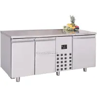 CombiSteel Gastro Edelstahl Kühltisch Kühltheke Kühlung -2/+8°C 3 Türen 1/1GN 385 L