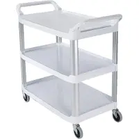 Rubbermaid X-TRA Mehrzweckwagen, offene Ausführung, bis 135 kg, weiß