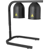 CombiSteel Wärmelampe Tischgerät höhenverstellbar 580-780 mm für Speisen 0,5 kW Schwarz
