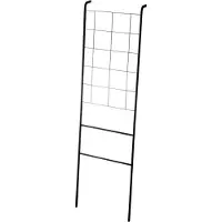 Yamazaki Kleiderständer Garderobenständer zum Anlehnen Metall schwarz minimalistisch 45x160cm Grid Panel Tower 04730