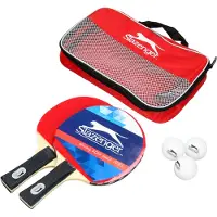 Slazenger Tischtennis-Set - 6-teilig - 2 Schläger - 3 Bälle - Aufbewahrungstasche