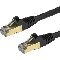 StarTech.com Cat6a Ethernet Kabel - geschirmt (STP) - 3m - Schwarz, 3 m, Cat6a, U/FTP (STP), RJ-45, RJ-45