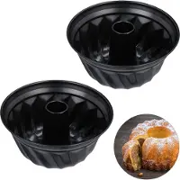 Relaxdays 2 x Gugelhupfform Schwarz