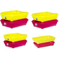 Karlie Katzentoilette Arist-O-Tray Hawai Kunststoff - Sortiert - Mit Rand - 57x43x16,5 cm