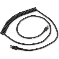 Zebra USB-Kabel - Serie A, 3.6m, spiral, geschirmt für DS3600-Serie, LI3678 und LI3608