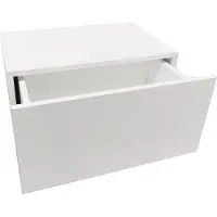 Vdd Schwebender Nachttisch - Hängedielenschrank - mit Schublade - 50 cm breit - weiß