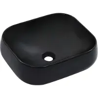 vidaXL Waschbecken 44,5 x 39,5 x 14,5 cm Keramik Schwarz