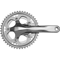 Shimano Kurbelgarnitur FC-CX50 10-fach 175 mm 46-36 Zähne, 36 Zähne, Silber.