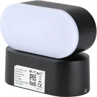 V-TAC VT-816 LED Wandleuchte drehbar – 6 W – 3000 K – 660 Lumen – Schwarz