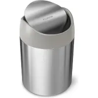 Simplehuman CW2084, 1,5 l, Rund, Kunststoff, Edelstahl, Gebürsteter Stahl, Grau, Manuell, 12,7 cm