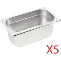 Vogue GN-Behälter Set 5x GN1/4 100mm