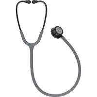 Littmann Stethoskop Classic III Monitoring 5873 mit Doppelkopf, 69 cm Y-Schlauch, grau/Smoke Edition, Bruststück aus Edelstahl