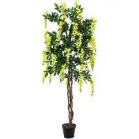 Europalms Goldregenbaum, Kunstpflanze, gelb, 180cm