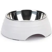 Beeztees Melamin stålskål kurvet 14cm