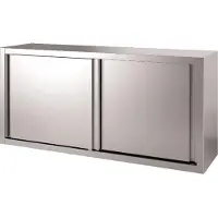 CombiSteel Wandschrank mit 2 Schiebetüren aus Edelstahl 1000x400x660mm