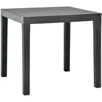 vidaXL Gartentisch Anthrazit 78x78x72 cm Kunststoff