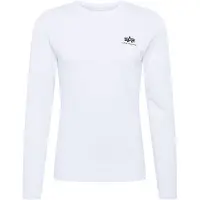 Alpha industries Longsleeve Basic Small Logo 198517 Weiß Regular Fit
