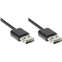 GOOD CONNECTIONS Anschlusskabel USB 2.0 High-Speed EASY A Stecker an A Stecker, schwarz, 1m, (2212-EU010)