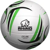 Rhino Rugby Netball Cyclone weiß grün grau Größe 5 Sportball langlebig