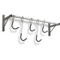 Mottez Fahrradhalterung, Wandhalter für 5 Fahrräder, 150 kg Belastung - silberfarben