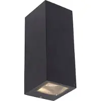 QAZQA Moderne Wandleuchte Schwarz GU10 AR70 IP54 Baleno II
