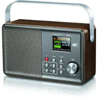 Albrecht HNALB27860, Tragbar, Digital, DAB+, FM, TFT, 6,1 cm (2.4"), Grau, Holz