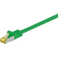 GOOD CONNECTIONS RJ45 Patchkabel mitCat.7 Rohkabel und Rastnasenschutz (RNS), S/FTP, PiMF, halogenfrei, 600MHz, OFC, grün, 15m, Good Co