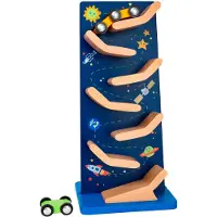 Small Foot marmorturm SpaceHolz Junior 25 cm blau/weiß